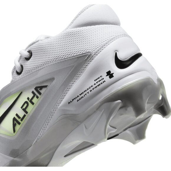 New! Size 17 Men |Nike Alpha Menace 4 PRO Agility X Power| White/Metallic Silver - Picture 5 of 16